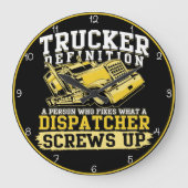 Trucker定義:ディスパッチャのエラーを修正 ラージ壁時計 (正面)