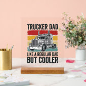Trucker Dad Like a Regular Dad But Cooler Shirt_1 アクリルサイン (ウェディング)