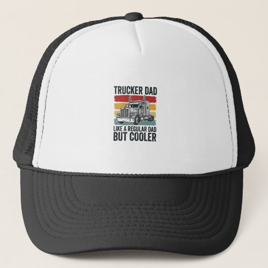 Trucker Dad Like a Regular Dad But Cooler Shirt_1 キャップ (正面)