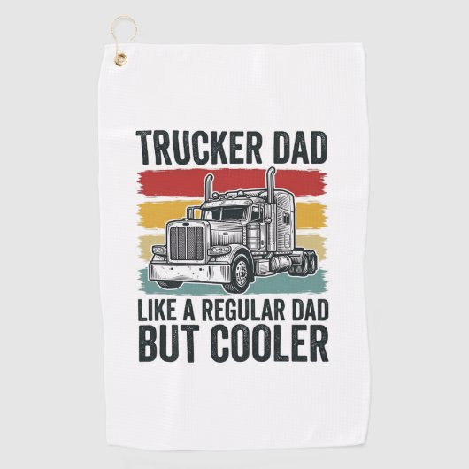 Trucker Dad Like a Regular Dad But Cooler Shirt_1 ゴルフタオル (正面)