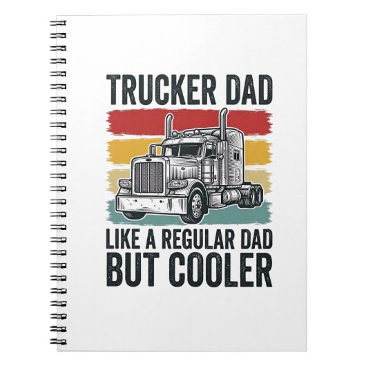 Trucker Dad Like a Regular Dad But Cooler Shirt_1 ノートブック (正面)
