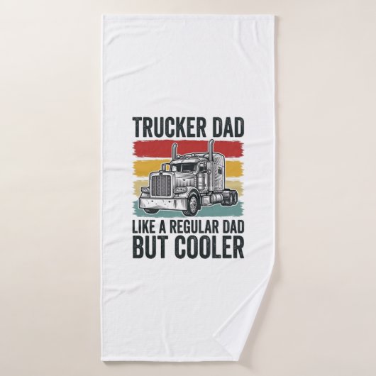 Trucker Dad Like a Regular Dad But Cooler Shirt_1 バスタオル (バスタオル)