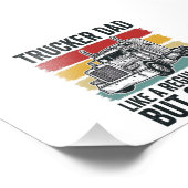 Trucker Dad Like a Regular Dad But Cooler Shirt_1 フォトプリント (角)