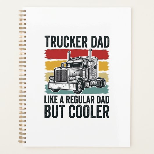 Trucker Dad Like a Regular Dad But Cooler Shirt_1 プランナー手帳 (正面)