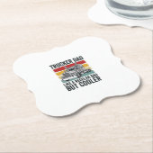 Trucker Dad Like a Regular Dad But Cooler Shirt_1 ペーパーコースター (アングル)