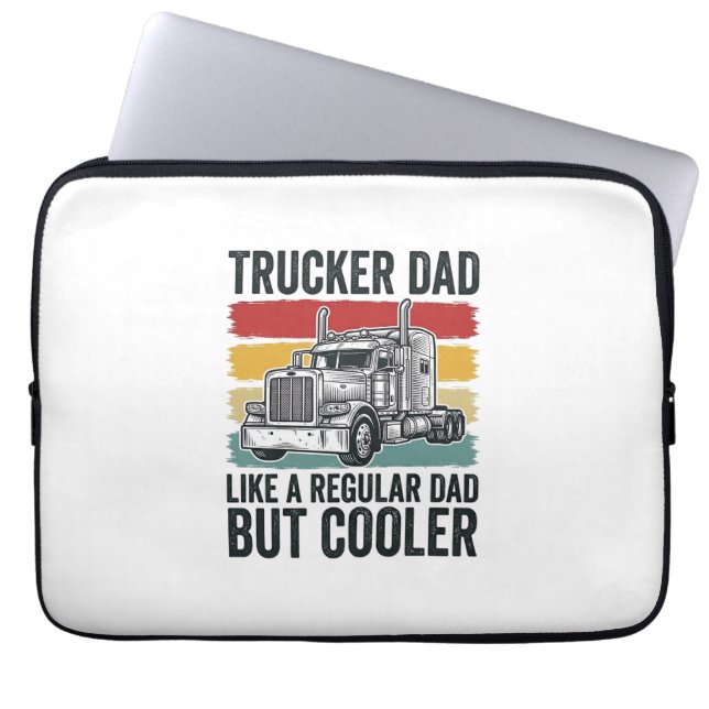 Trucker Dad Like a Regular Dad But Cooler Shirt_1 ラップトップスリーブ (正面)