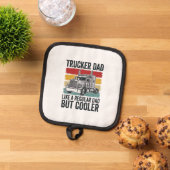 Trucker Dad Like a Regular Dad But Cooler Shirt_1 鍋敷き (トップダウン)