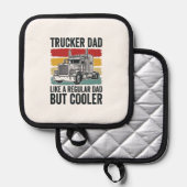 Trucker Dad Like a Regular Dad But Cooler Shirt_1 鍋敷き (正面/裏面)