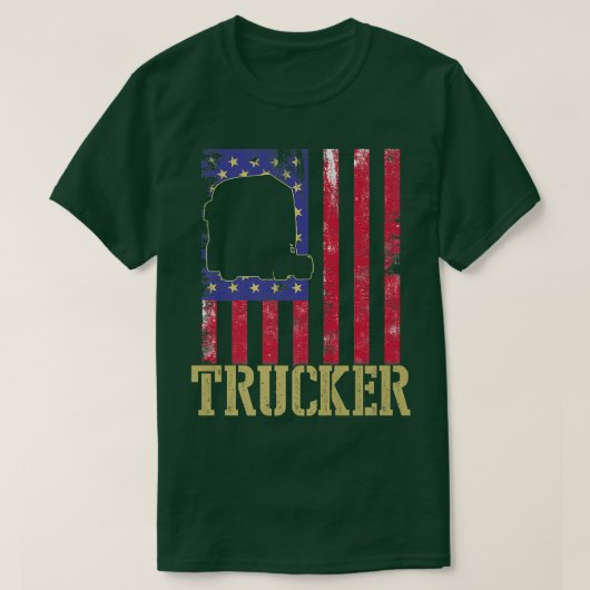 Trucker Funny Truck Driver2966 Tシャツ (デザイン正面)