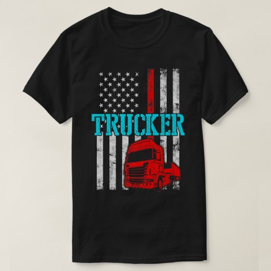 Trucker Funny Truck Driver 2973 Tシャツ (デザイン正面)