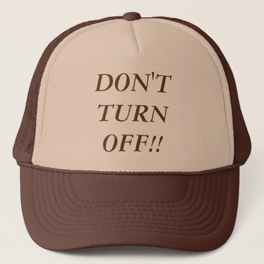 Trucker Hatをオフにしない キャップ (正面)