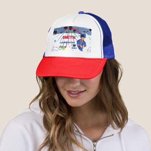 Trucker Hat大学院幼稚園の写真と名前 キャップ (インサイチュ)