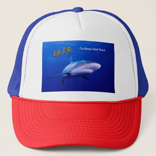 Trucker-Hat用のサメの画像 キャップ (正面)