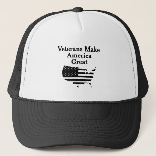 Trucker Hat:退役軍人がアメリカを素晴らし作る キャップ (正面)