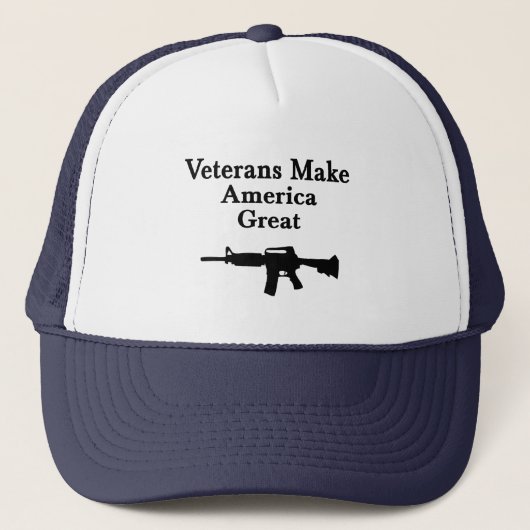 Trucker Hat:退役軍人がアメリカを素晴らし作る キャップ (正面)