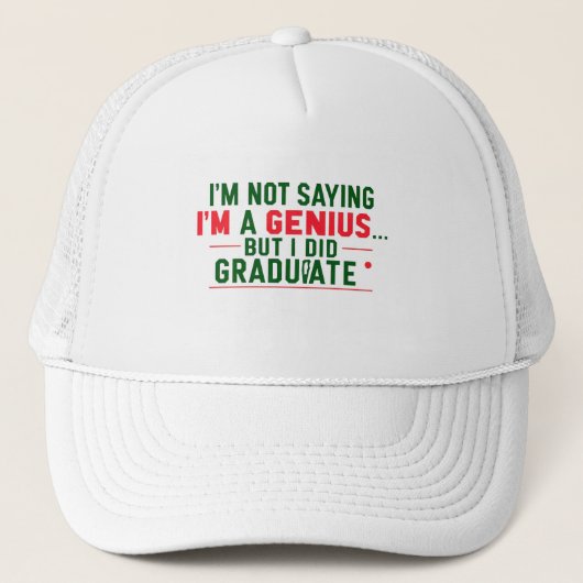 Trucker Hat- funny Graduation Quote キャップ (正面)