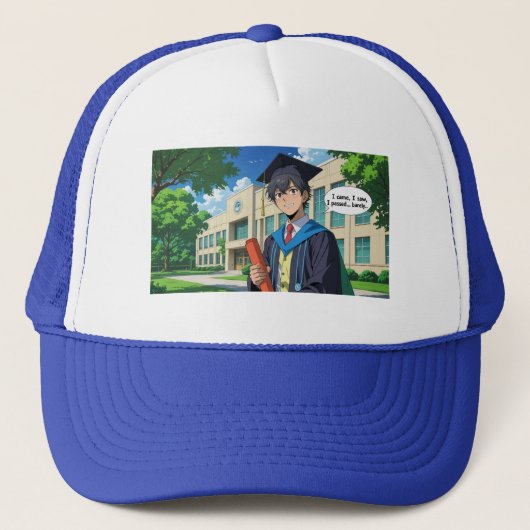 Trucker Hat- Funny Graduation Quote. キャップ (正面)