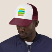 Trucker Hat white & maroon SO_THIS_IS_HOW_BEING_G キャップ (インサイチュ)