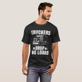 Trucker  Men Truck Driver Husband Semi Trailer  5 Tシャツ (正面フル)
