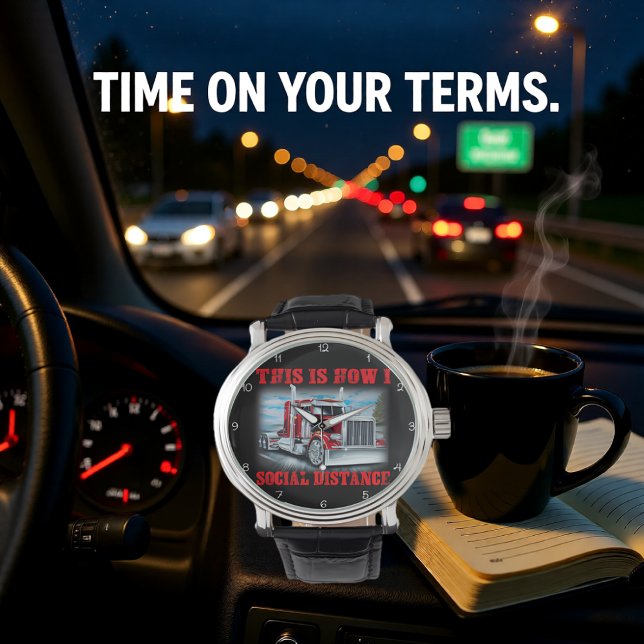 Trucker: This Is How I Social Distance 腕時計 (クリエイターアップロード済み)