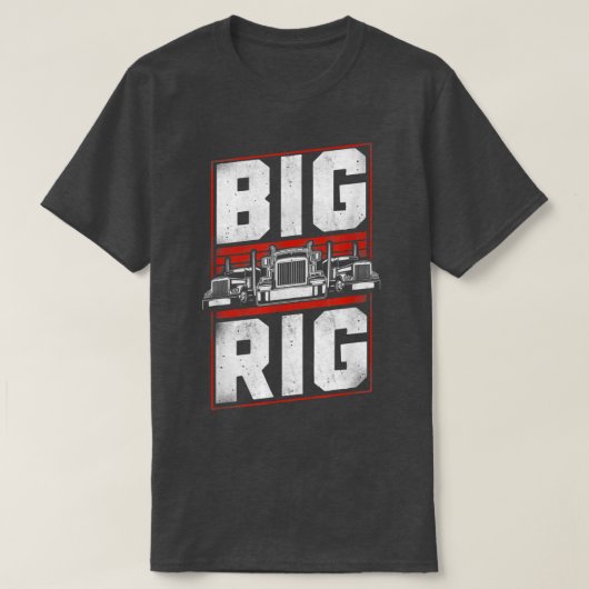 Trucker Truck Driver Vintage Big Rig Tシャツ (デザイン正面)