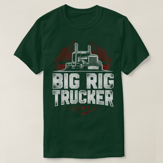 Trucker Truck Driver Vintage Big Rig Trucker  Tシャツ (デザイン正面)