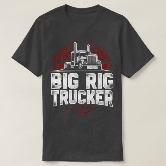 Trucker Truck Driver Vintage Big Rig Trucker Tシャツ (デザイン正面)