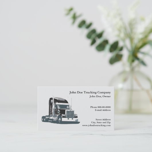Trucker Trucking Business Card 名刺 (スタンド正面)