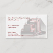 Trucker Trucking Business Card 名刺 (正面)