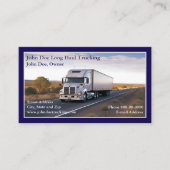 Trucker Trucking Business Card 名刺 (正面)