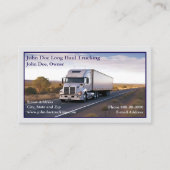 Trucker Trucking Business Card 名刺 (正面)