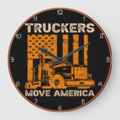 Truckers Move America:オレンジプライド ラージ壁時計 (正面)