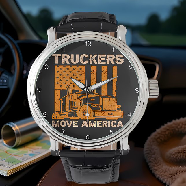 Truckers Move America: オレンジ プライド 腕時計 (クリエイターアップロード済み)
