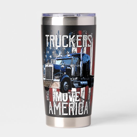 Truckers Move America 保温保冷タンブラー (正面)