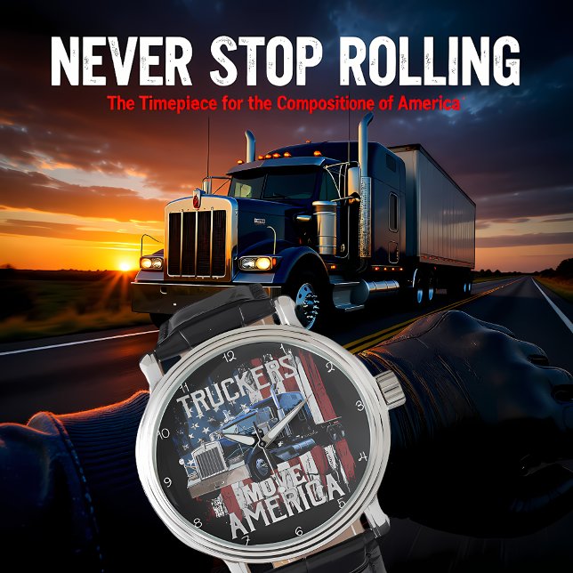 Truckers Move America Patriotic 腕時計 (クリエイターアップロード済み)