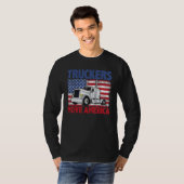 Truckers Move America Semi Truck Driver US America Tシャツ (正面フル)