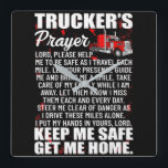 Truckers Prayer Keep Me Safe Get Me Home スクエア壁時計<br><div class="desc">Truckers Prayer Keep Me Safe Get Me Home</div>