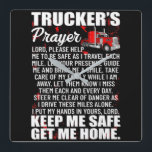 Truckers Prayer Keep Me Safe Get Me Home スクエア壁時計<br><div class="desc">Truckers Prayer Keep Me Safe Get Me Home</div>