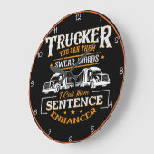 Trucker's Swear Words: Enhancer ラージ壁時計 (傾斜)