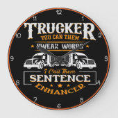 Trucker's Swear Words: Enhancer ラージ壁時計 (正面)