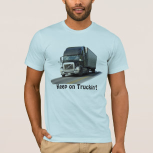 "Truckin'"の貨物トラックの運転手のTシャツで保って下さい Tシャツ