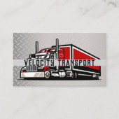 Trucking Company | Semi 18 Wheeler | Steel 名刺 (正面)