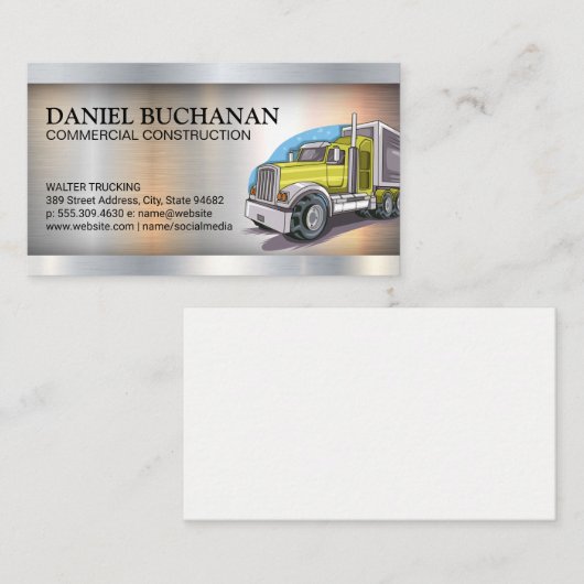 Trucking Illustration | Driver Transport 名刺 (正面/裏面)