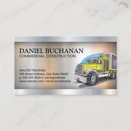 Trucking Illustration | Driver Transport 名刺 (正面)