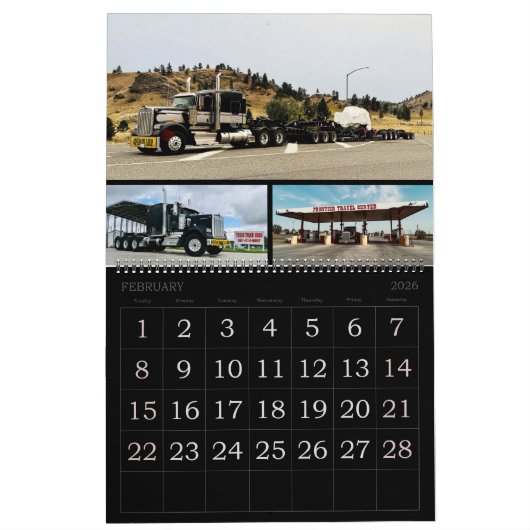 Trucking Out West Calendar カレンダー (2月 2026)