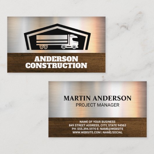 Trucking Semi Driver | Goods Transport 名刺 (正面/裏面)