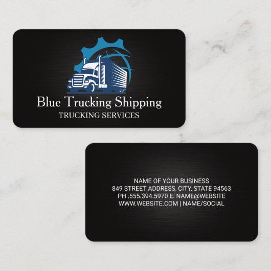 Trucking Shipping Corporate Global Logo 名刺 (正面/裏面)