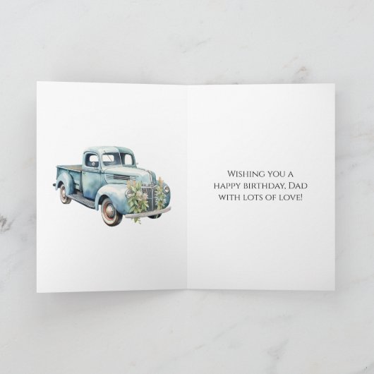 Trucks Dad Birthday カード (内部)