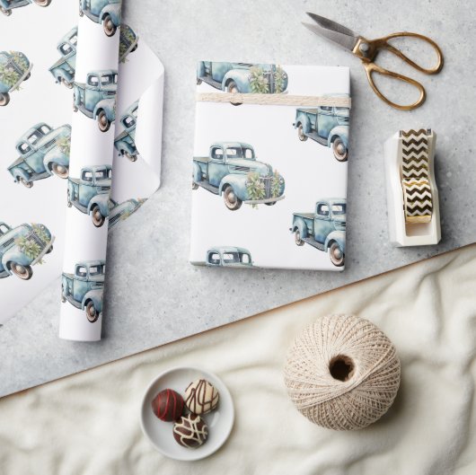 Trucks Dad Birthday ラッピングペーパー (クラフト)