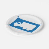 Trucks Road Sign Paper Plates ペーパープレート (アングル)